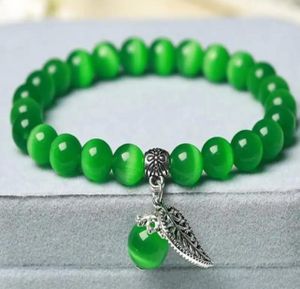 Groene Agaat Kralen Armband met Veer Bedeltje - Sieraden - Spiritueelboek.nl