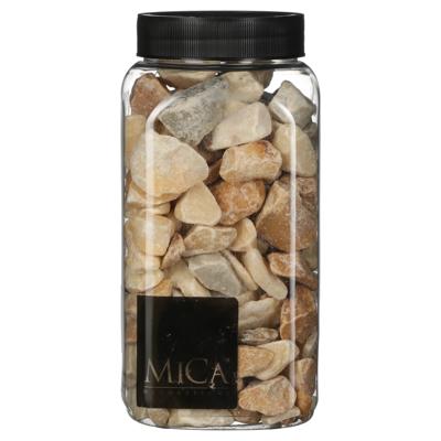 Mica Decorations decoratie stenen - 1 kilo - 650ml - lichtbruin mix - hobby steentjes Mica Decorations decoratie stenen - 1 kilo - 650ml - lichtbruin mix - hobby steentjes