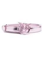 PINKO ceinture Love Birds en cuir - Violet