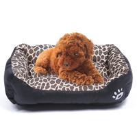 Dierlijke graan vier seizoenen echte warme huisdier hond Kennel Mat maat: L 66×50×14cm(Amber)