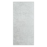 Cawö Cawö Two-Tone Stripe Handdoek 50x100 platin