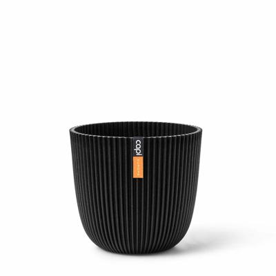 Planter Ball Groove 16,5x15 cm textile black bloempot - Capi europe