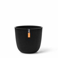Planter Ball Groove 16,5x15 cm textile black bloempot - Capi europe