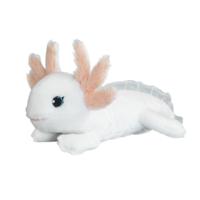 Nature Planet Pluche Axolotl - zachte pluche stof - premium knuffel - wit - 30 cm - reptiel
