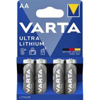 Batterij varta ultra lithium 4x aa