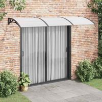 Deurluifel 300x75 cm polycarbonaat zwart en transparant