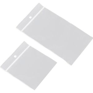 200x Plastic zakjes met gripsluiting 100 x 100 mm en 100 x 150 mm   -