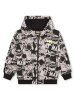 Dkny Kids x Batman hoodie zippé à imprimé graphique - Noir - thumbnail