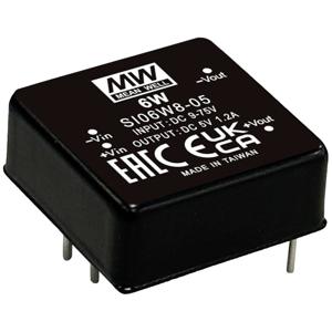 Mean Well SI06W8-12 DC/DC-converter, print 48 V/AC 12 V 0.5 A 6 W Aantal uitgangen: 1 x Inhoud 1 stuk(s)