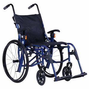 Ultra lichtgewicht rolstoel 9.9 (10,9 kg) | Excel | Kleur: blauw | Zitbreedte: 45 cm | Lichtste rolstoel | Verstelbare duwhandvatten | 1341MK116