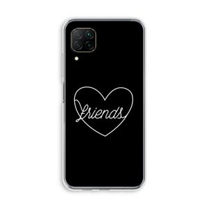 Friends heart black: Huawei P40 Lite Transparant Hoesje