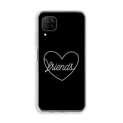 Friends heart black: Huawei P40 Lite Transparant Hoesje