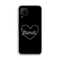 Friends heart black: Huawei P40 Lite Transparant Hoesje