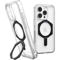 Urban Armor Gear Plyo XTE Backcover Apple iPhone 16 Pro Transparant, Zwart Inductieve lading, MagSafe compatible, Met standfunctie, Stootbestendig Urban Armor Gear Plyo XTE Backcover Apple iPhone 16 Pro Transparant, Zwart Inductieve lading, MagSafe compatible, Met standfunctie, Stootbestendig