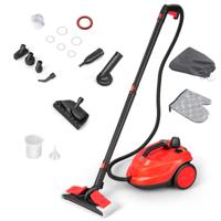 Draagbare Stoomreiniger 2000W Hogedruk-stoomreiniger met 15-delig Accessoire Veelzijdige Stoommop Rood