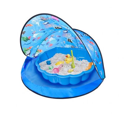 zandbak met speeltent 120 x 80 cm blauw zandbak met speeltent 120 x 80 cm blauw