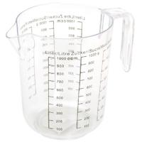 Maatbeker - 1 liter - transparant - kunststof - 13 x 15 cm