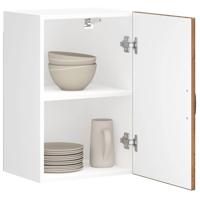 Keukenwandkast Lucca bewerkt hout oud houtkleurig