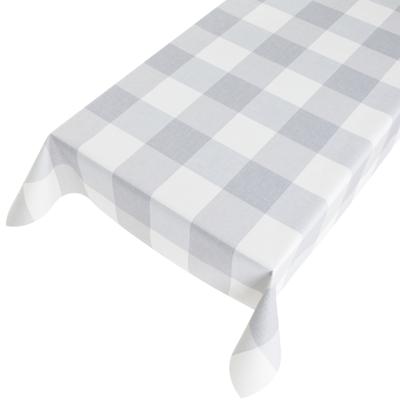 Bellatio Design Tafelzeil Gray Squares - wit/grijs geblokt - 140 x 175 cm - Rechthoekig - Buiten en