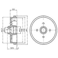 Delphi Diesel Remtrommel BF96 - thumbnail