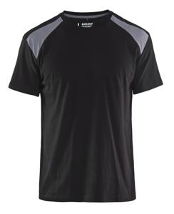 Blåkläder T-Shirt bicolour 33791042 | Zwart/Grijs | Maat L - 7330509604823