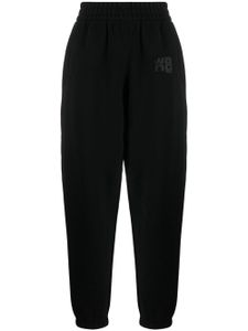 Alexander Wang pantalon de jogging fuselé à logo imprimé - Noir