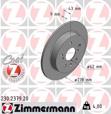 Remschijf Coat Z 230237920