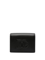 Dolce & Gabbana portefeuille en cuir à logo embossé - Noir