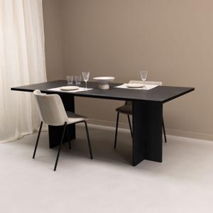 Stalux Eettafel Clay 200 x 90cm - zwart eiken