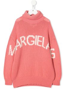 MM6 Maison Margiela Kids pull en maille intarsia à col roulé - Rose