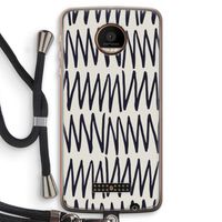Marrakech Zigzag: Motorola Moto Z Force Transparant Hoesje met koord