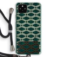 Moroccan tiles: Pixel 5a 5G Transparant Hoesje met koord