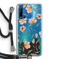Peachy flowers: Huawei P20 Lite (2019) Transparant Hoesje met koord
