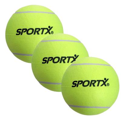 SportX Jumbo Tennisbal - 3x - XXL - geel - 22 cm - buiten spelen - speelgoed SportX Jumbo Tennisbal - 3x - XXL - geel - 22 cm - buiten spelen - speelgoed