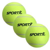 SportX Jumbo Tennisbal - 3x - XXL - geel - 22 cm - buiten spelen - speelgoed SportX Jumbo Tennisbal - 3x - XXL - geel - 22 cm - buiten spelen - speelgoed
