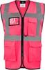 Korntex KX810 CO² Neutral Multifunctional Executive Safety Vest Hamburg - Neon Pink - 5XL