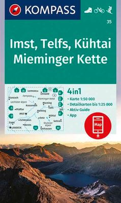 Wandelkaart 35 Imst - Telfs - Kühtai - Mieminger Kette | Kompass