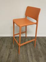 Stapelbare barkruk Nevada voor gebruik binnen of buiten kleur Oranje