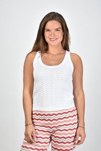 Missoni top iconische zigzag print wit