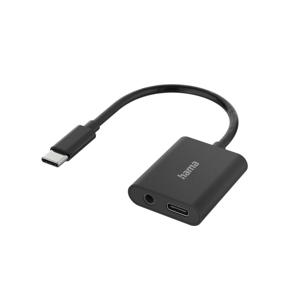 Hama Audio-adapter 2in1 USB-C-St. - 3,5-mm-jack/USB-C-aansl. Audio + Opladen