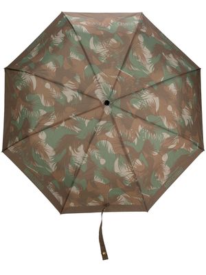 Moschino parapluie compact à imprimé camouflage - Marron