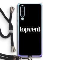 Topvent Zwart: Huawei P30 Transparant Hoesje met koord