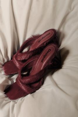 Sandalen met hartvormige pels studio - RED - 38