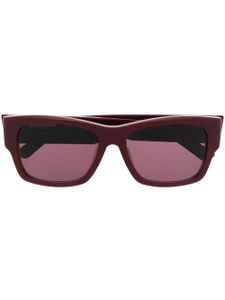 Balenciaga Eyewear Zonnebril met vierkant montuur - Rood