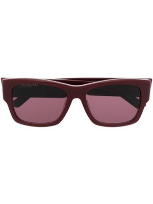 Balenciaga Eyewear lunettes de soleil à monture carrée - Rouge