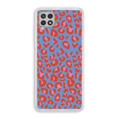Leopard blue: Samsung Galaxy A22 4G Transparant Hoesje