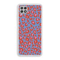 Leopard blue: Samsung Galaxy A22 4G Transparant Hoesje