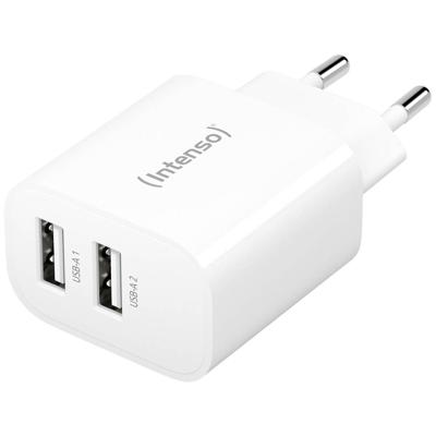 Intenso W24AA USB-oplader 24 W 2x USB-A Wit Binnen