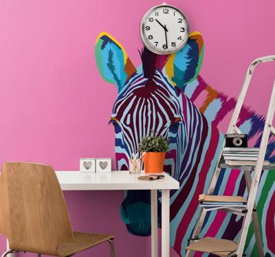 Fotobehang Zebra popart
