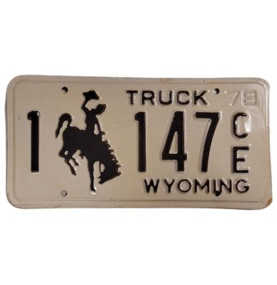 Kentekenplaat - Truck Wyoming - Origineel